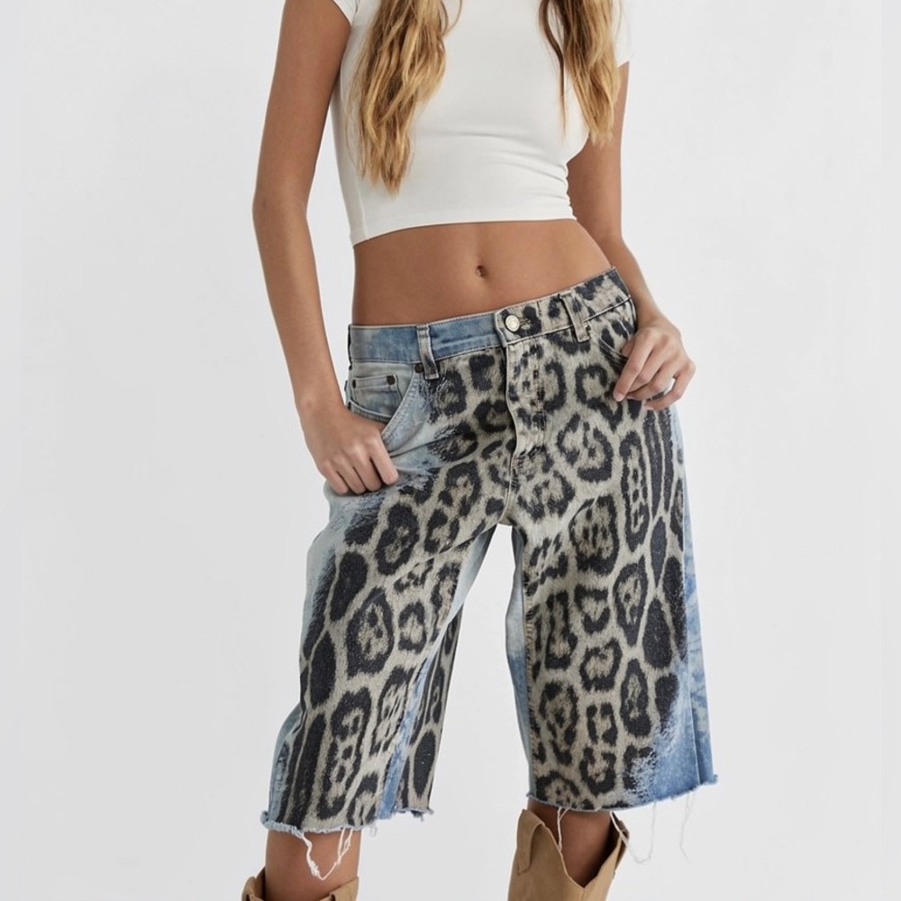 Vintage Roberto Cavalli F/W 2001 "Ocean Exploration" Leopard Jorts